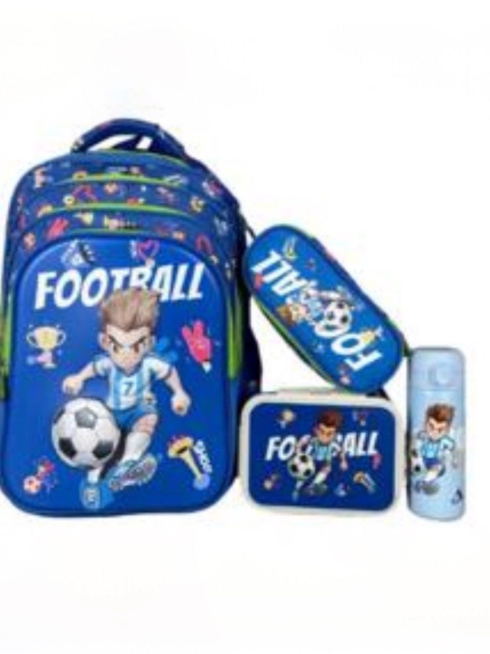 Kids Football Backpack Set - Blue